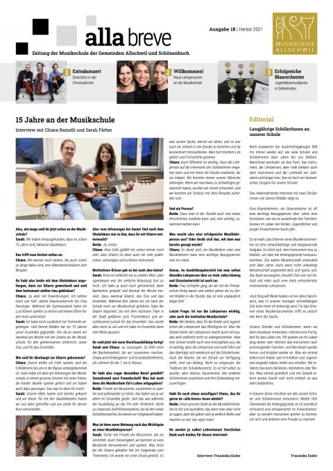 Alla Breve, Ausgabe 18