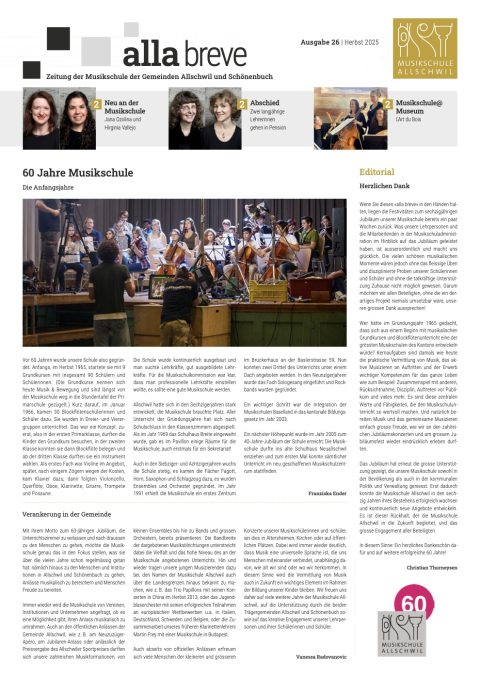 Alla Breve, Ausgabe 26