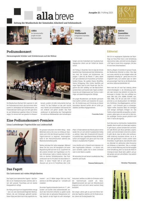 Alla Breve, Ausgabe 21