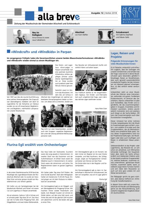 Alla Breve, Ausgabe 12