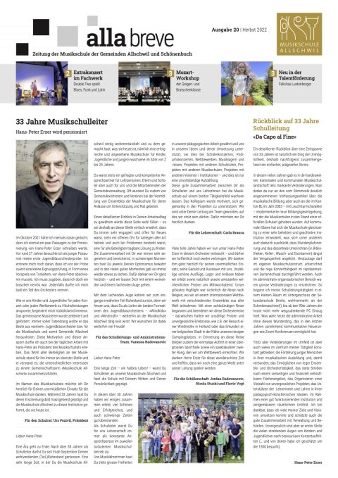 Alla Breve, Ausgabe 20