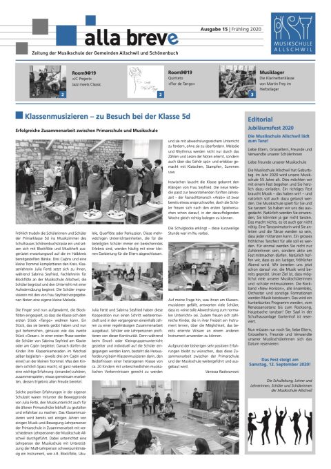 Alla Breve, Ausgabe 15